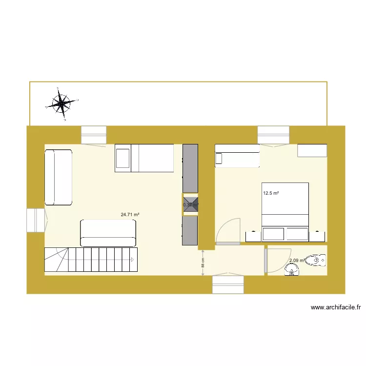 niozelles 1er. Plan de 