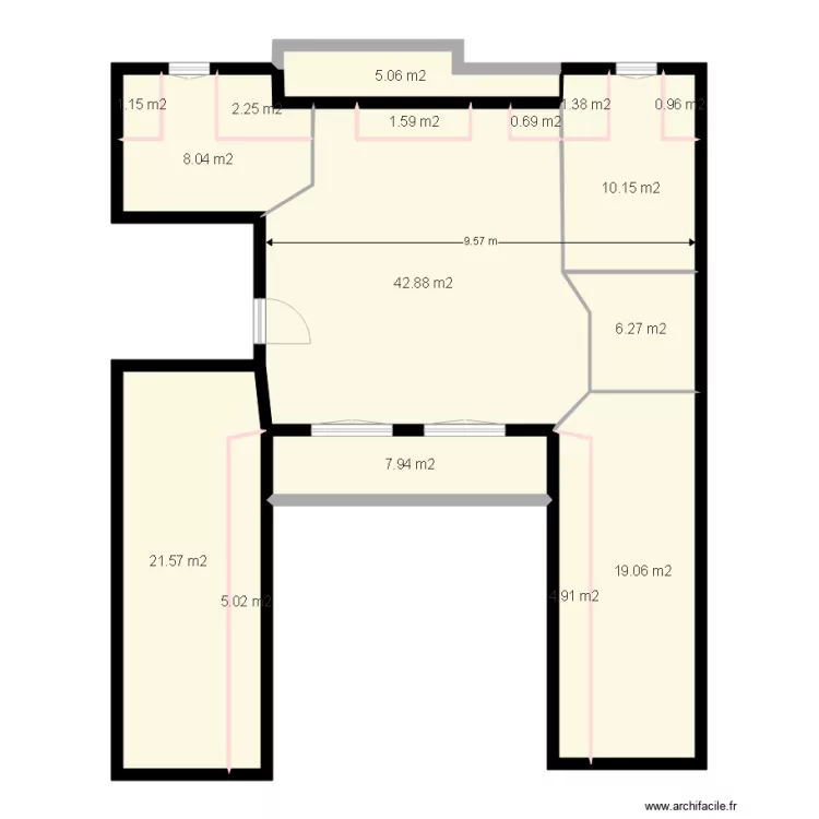 3e &eacute;tage Test. Plan de 