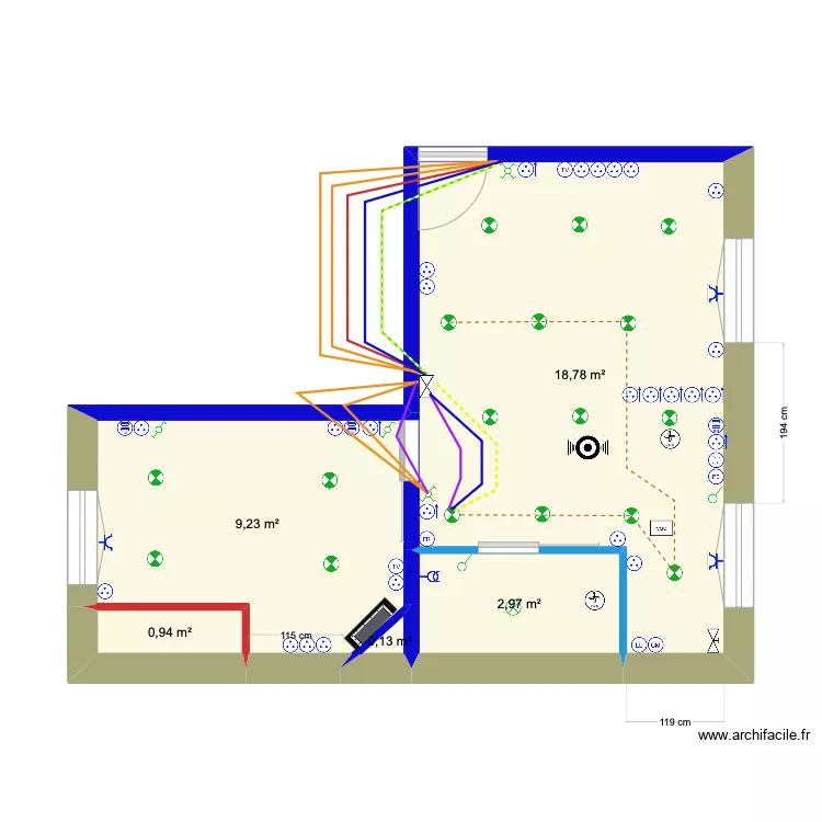 Louis Pasteur Lumi&egrave;res Salon circuit 1. Plan de 