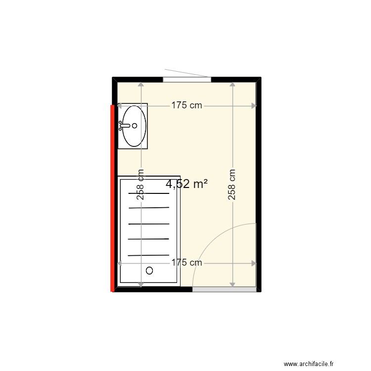 LEFAURE CAMILLE . Plan de 1 pièce et 5 m2