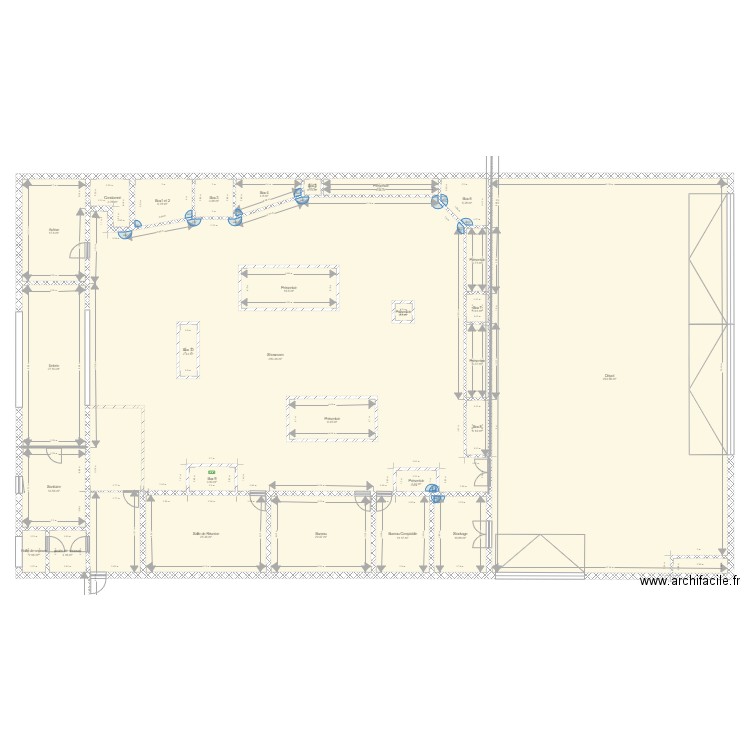 plan magasin. Plan de 0 pièce et 0 m2