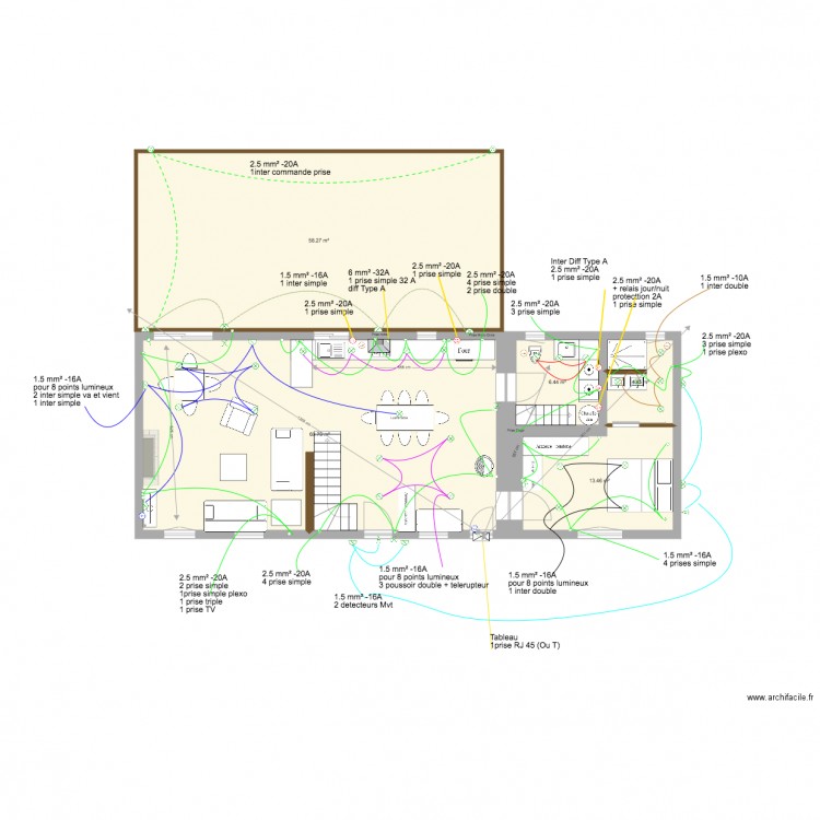 LE CLUZIAUD electrique. Plan de 0 pièce et 0 m2