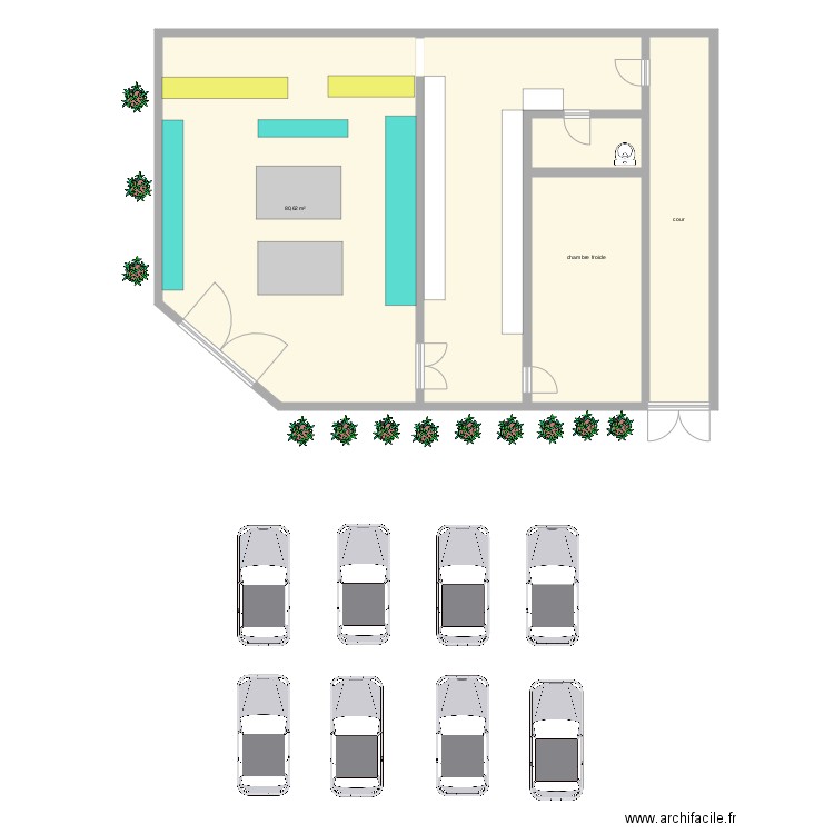 lvht. Plan de 3 pièces et 171 m2