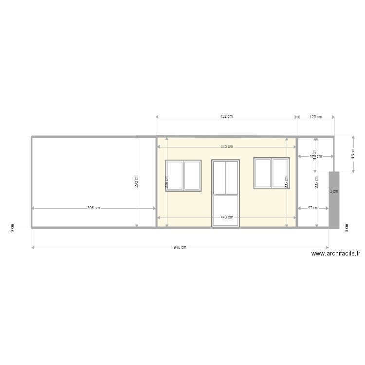 FREIRE Façade Véranda. Plan de 0 pièce et 0 m2