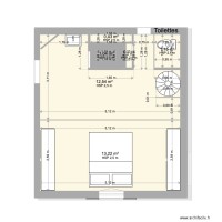 Le Grand Buat : Petite maison 1er etage Nouveau Plan lit devant fenetre