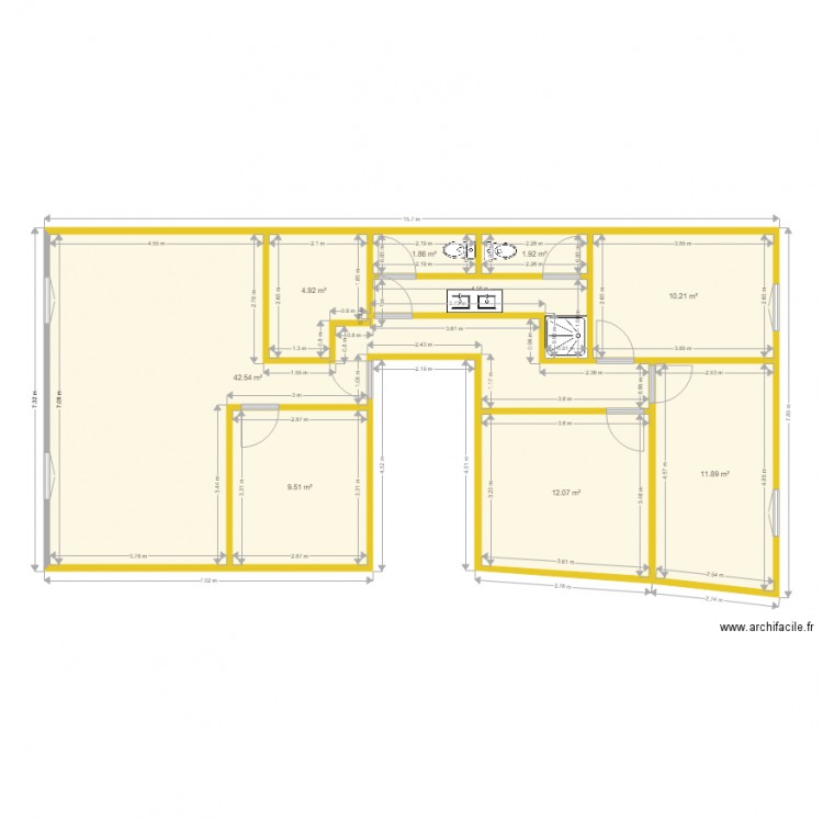 plan T5 penna . Plan de 0 pièce et 0 m2