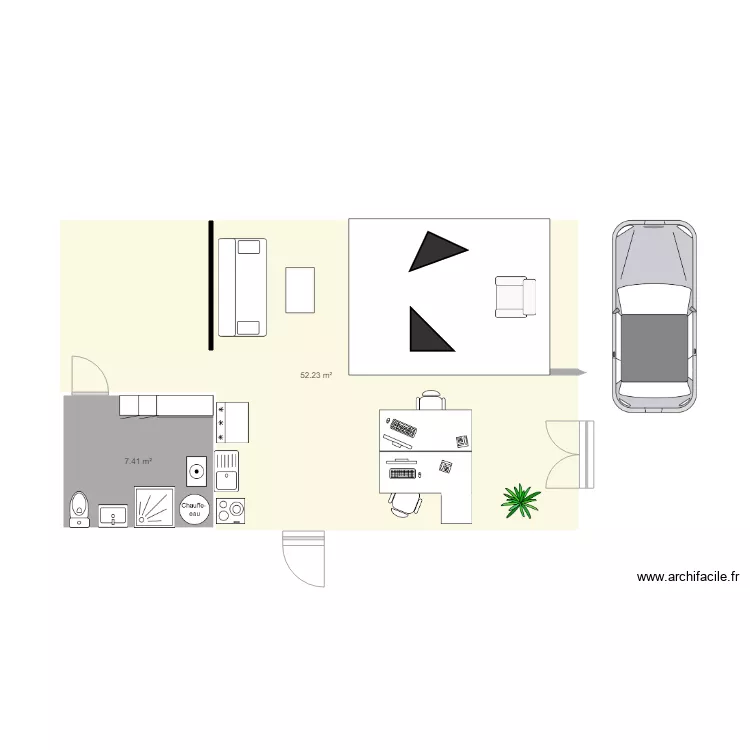 Studio Startup in Thones. Plan de Studio Startup in Thones. Plan de