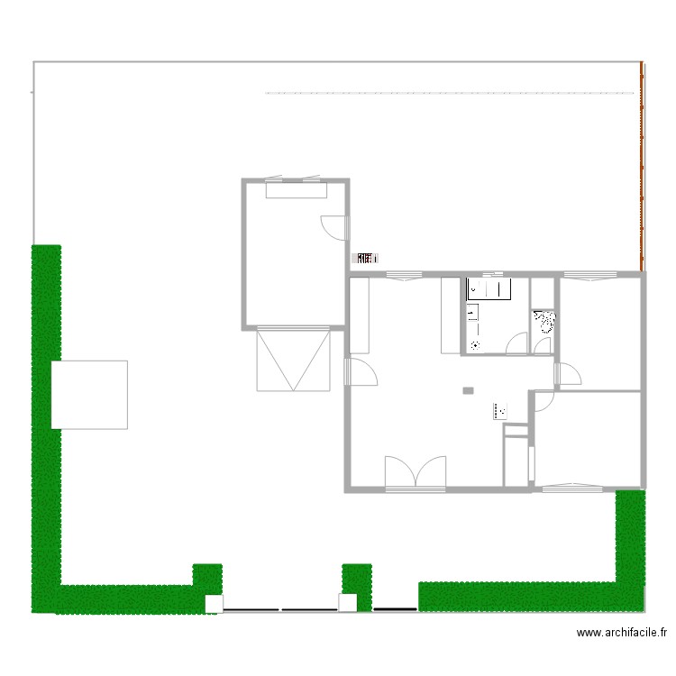 maison Miré aménagement extérieur VERSION pour dossier urbanisme. Plan de 0 pièce et 0 m2