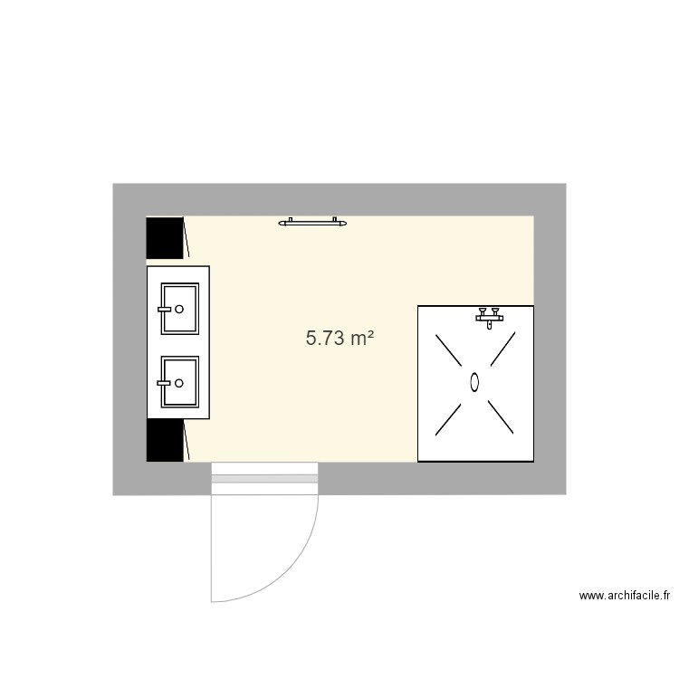 petite sdb. Plan de 0 pièce et 0 m2