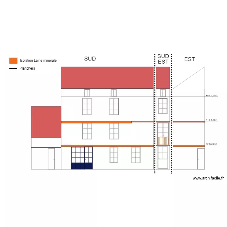 facade nouvelle. Plan de 