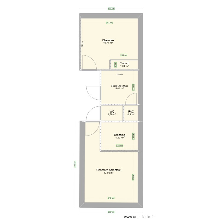 SERIE 2 MODULE B. Plan de 7 pièces et 36 m2