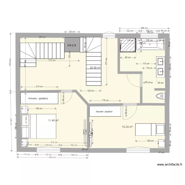 lorient 1 er etage. Plan de 