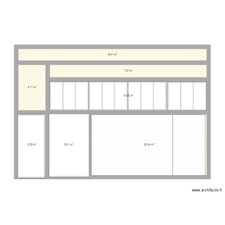 facade 1. Plan de 0 pièce et 0 m2