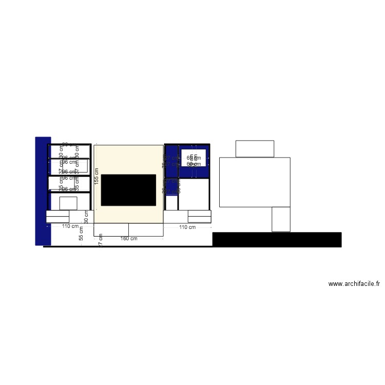 MEUBLE TV CHEMINEE DEROO . Plan de 0 pièce et 0 m2