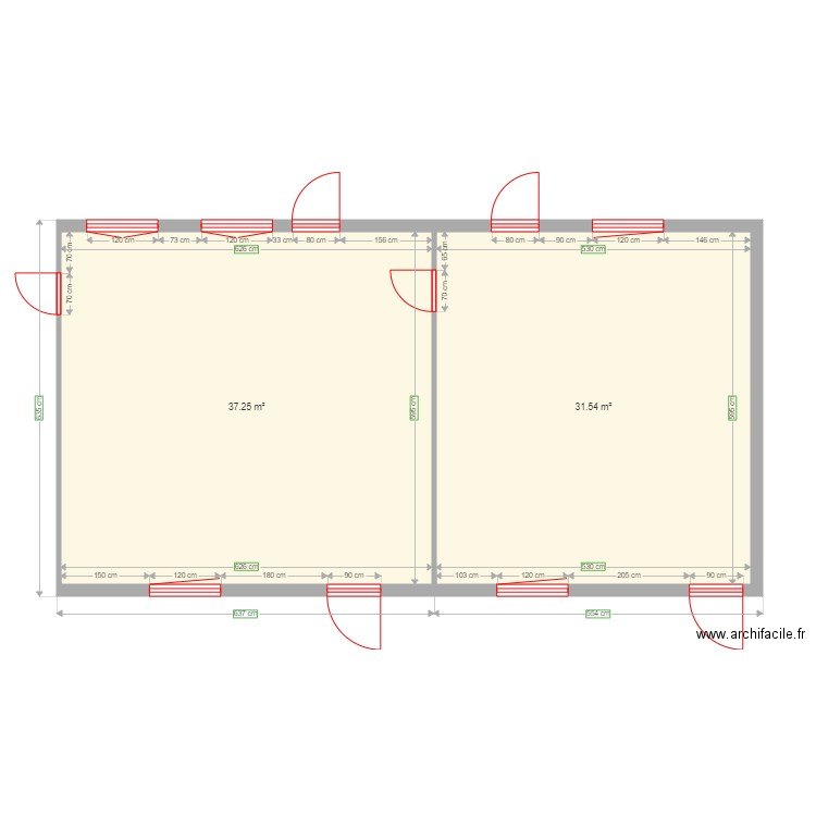 Plan salle de sciences initial. Plan de 0 pièce et 0 m2