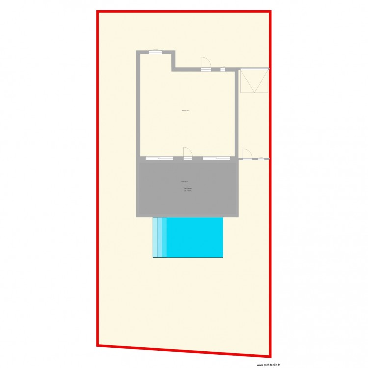 maison gigean  piscine 23. Plan de 0 pièce et 0 m2