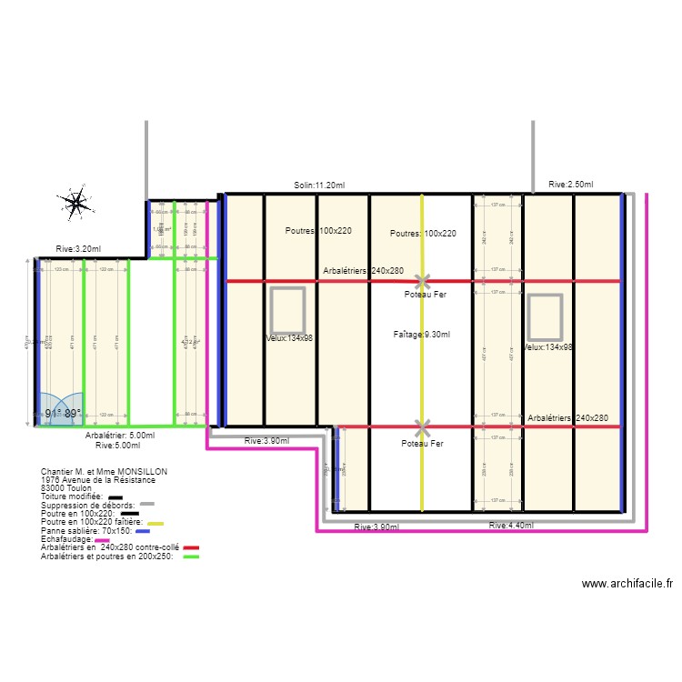 MONSILLON 2. Plan de 27 pièces et 88 m2