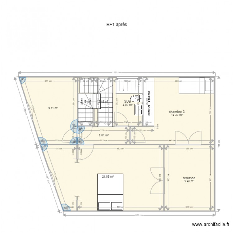 R1 estagel aprés. Plan de 0 pièce et 0 m2