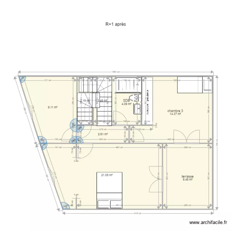 R1 estagel apr&eacute;s. Plan de 