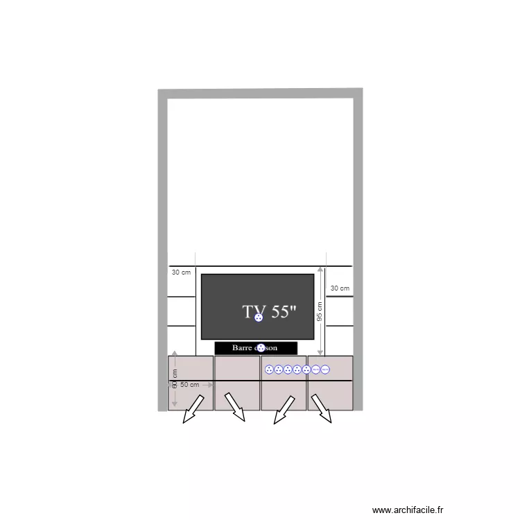 Biblioth&egrave;que Salon V 25 nov 18. Plan de 