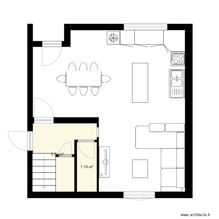 maison équipée. Plan de 0 pièce et 0 m2