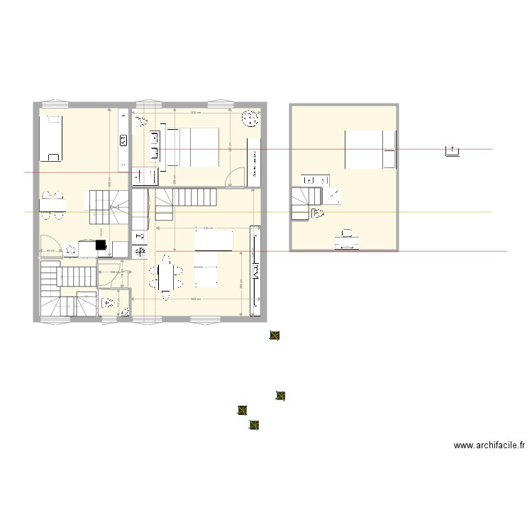 MESSONNIER VERSION 2 ET 3 ESCALIER CENTRE. Plan de 0 pièce et 0 m2