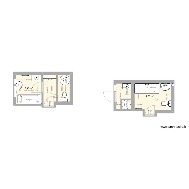 SDB Bas St Aubin. Plan de 0 pièce et 0 m2