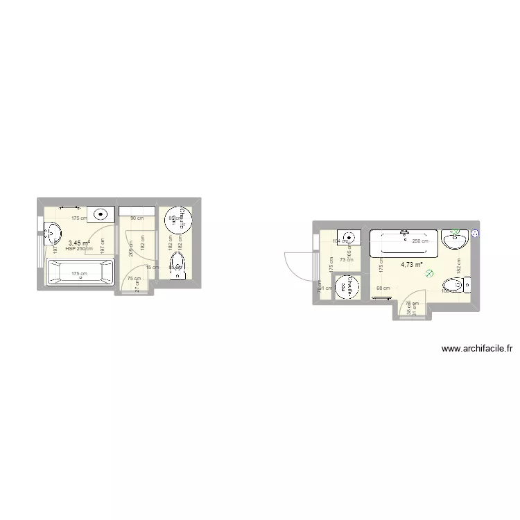 SDB Bas St Aubin. Plan de 
