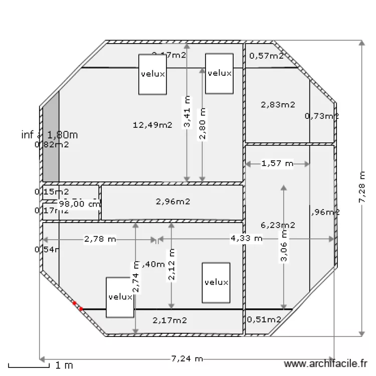 hexagone 3 étage bis . Plan de hexagone 3 étage bis . Plan de