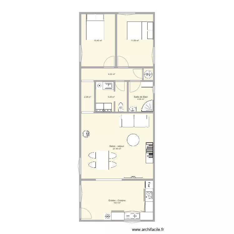 Maison Simone. Plan de 