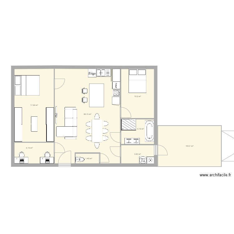 MAISON 80 M2. Plan de 0 pièce et 0 m2