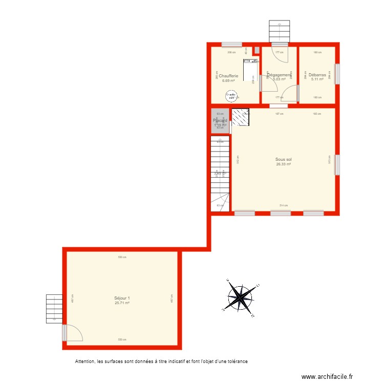 BI 5021 sous sol côté. Plan de 0 pièce et 0 m2