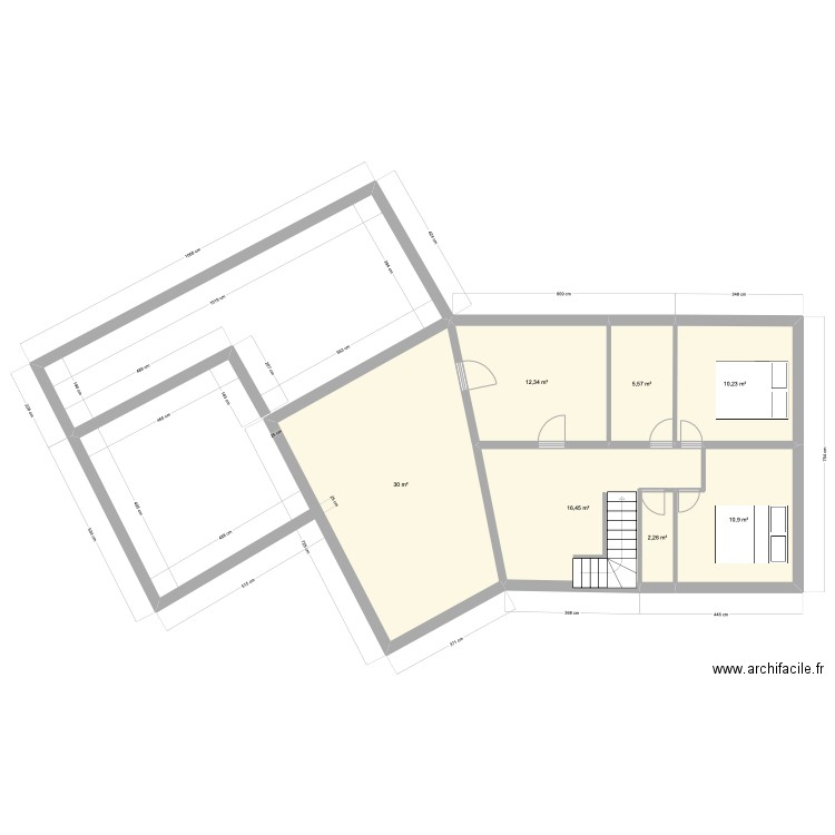 LA LANDE DU TEMPLE 3. Plan de 7 pièces et 88 m2