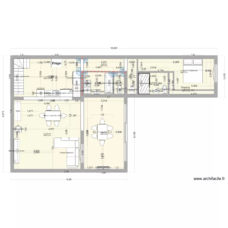 saulty 3. Plan de 10  et 97 m²
