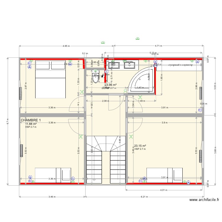 VERDUN 1er etage VERSION 4. Plan de 0 pièce et 0 m2