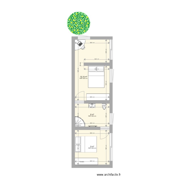 Appartements de jardin. Plan de 0 pièce et 0 m2