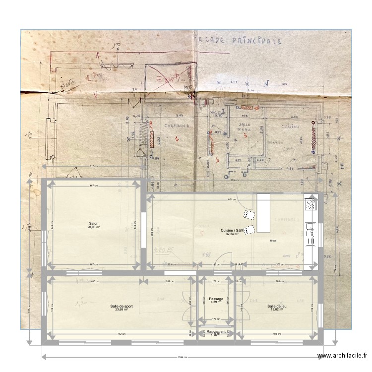 PLAN CLT ABRANTES. Plan de 6 pièces et 96 m2