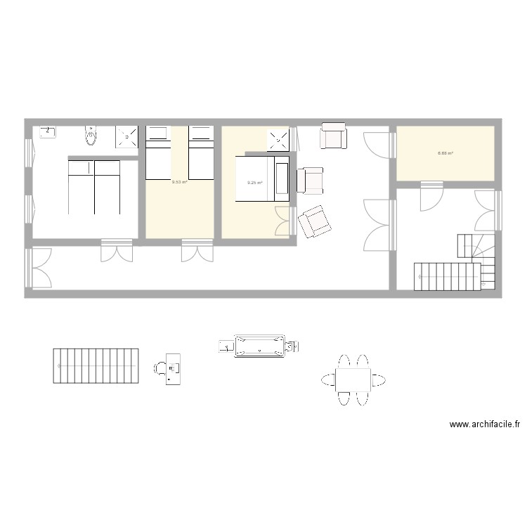 MAISONJAUNE7. Plan de 0 pièce et 0 m2