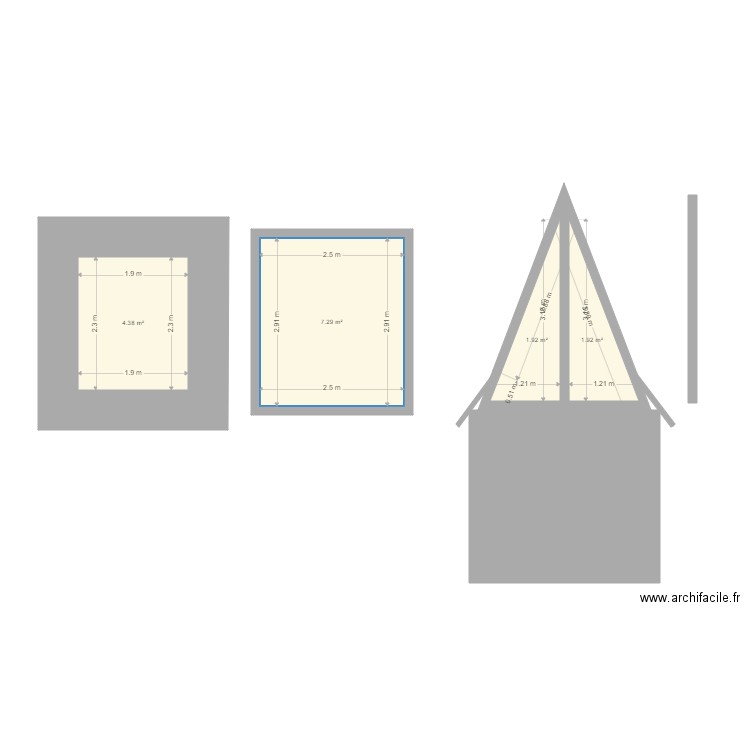 Granges  Tour carrée. Plan de 0 pièce et 0 m2