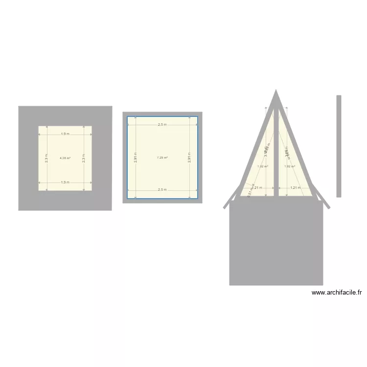 Granges  Tour carr&eacute;e. Plan de 