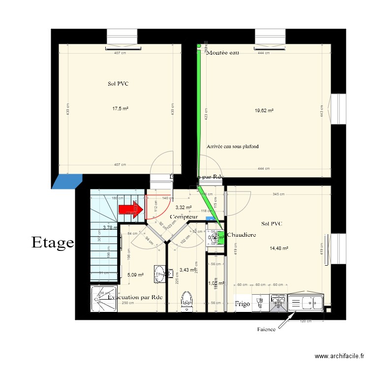 T5 étage. Plan de 0 pièce et 0 m2