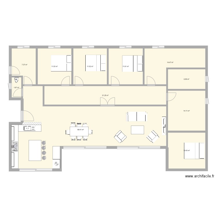 Maison Ossature bois 3. Plan de 0 pièce et 0 m2