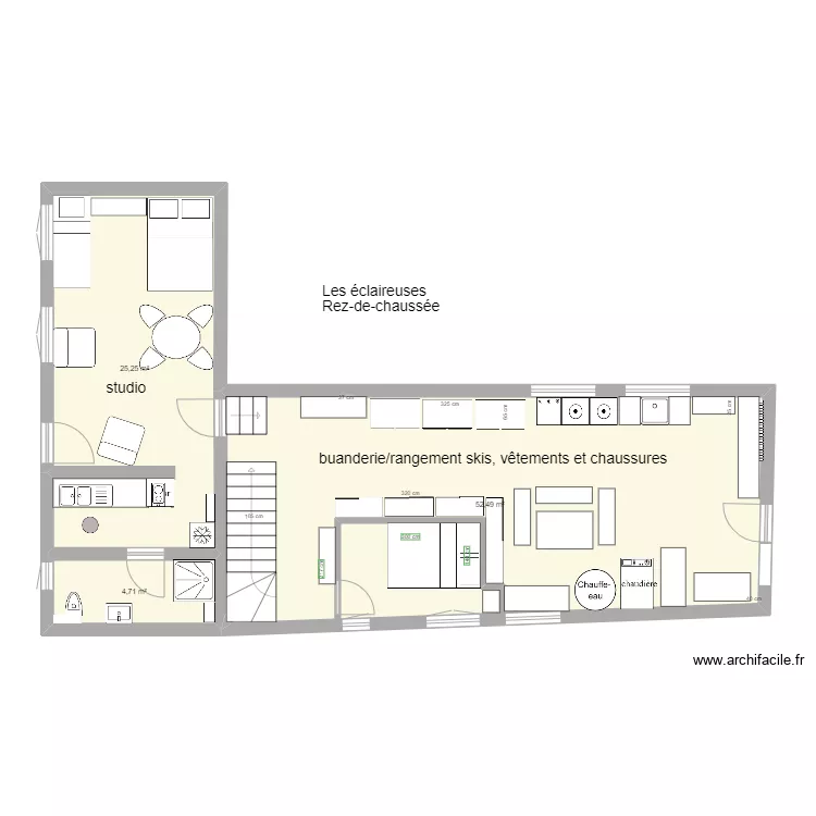 Les &eacute;claireuses - Rez-de-chauss&eacute;e. Plan de 