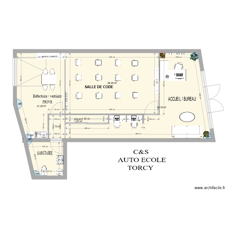 AUTO ECOLE C et S TORCY. Plan de 0 pièce et 0 m2