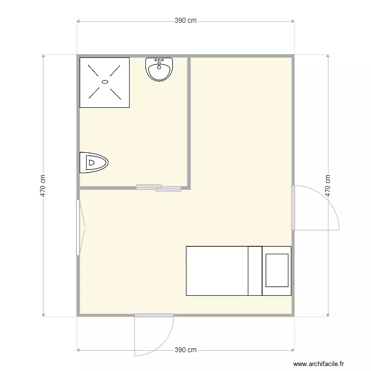 Mazo Pouldreuzic apr&egrave;s. Plan de 