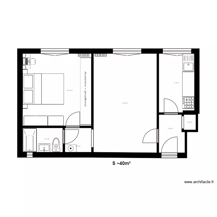 Lena appartement . Plan de 