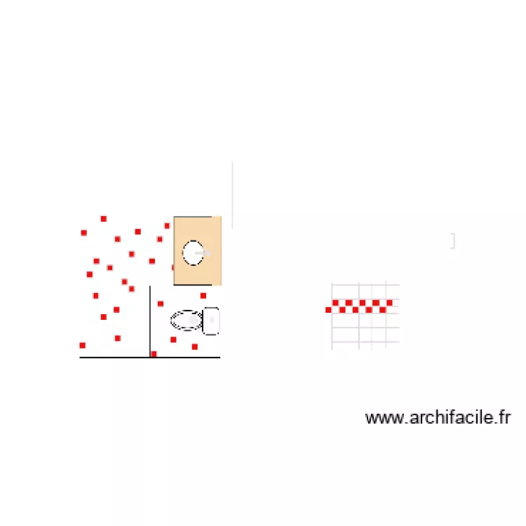 banheiro  piso superior. Plan de 