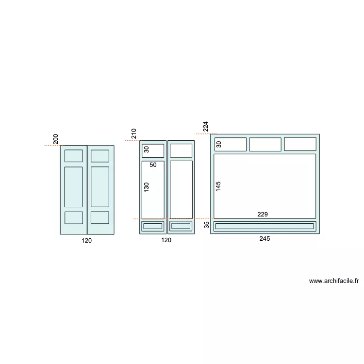 porte e finestre versione corretta. Plan de 