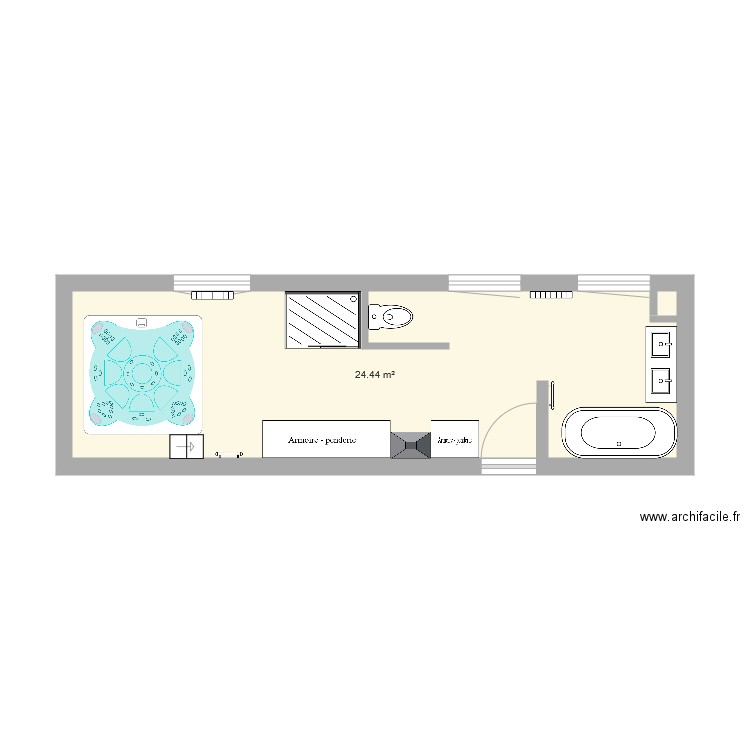 Salle de bain. Plan de 0 pièce et 0 m2