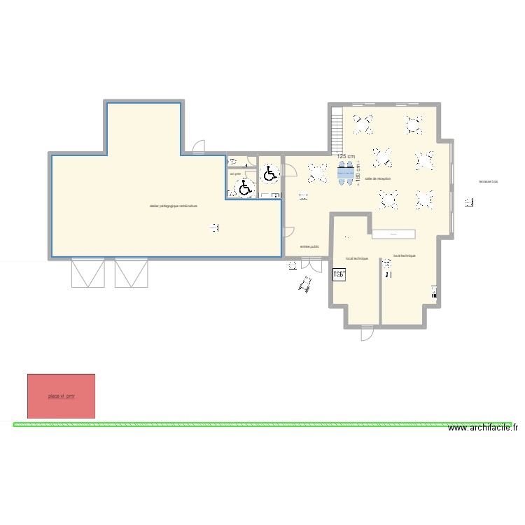 sarl les tadornes travaux . Plan de 5 pièces et 297 m2